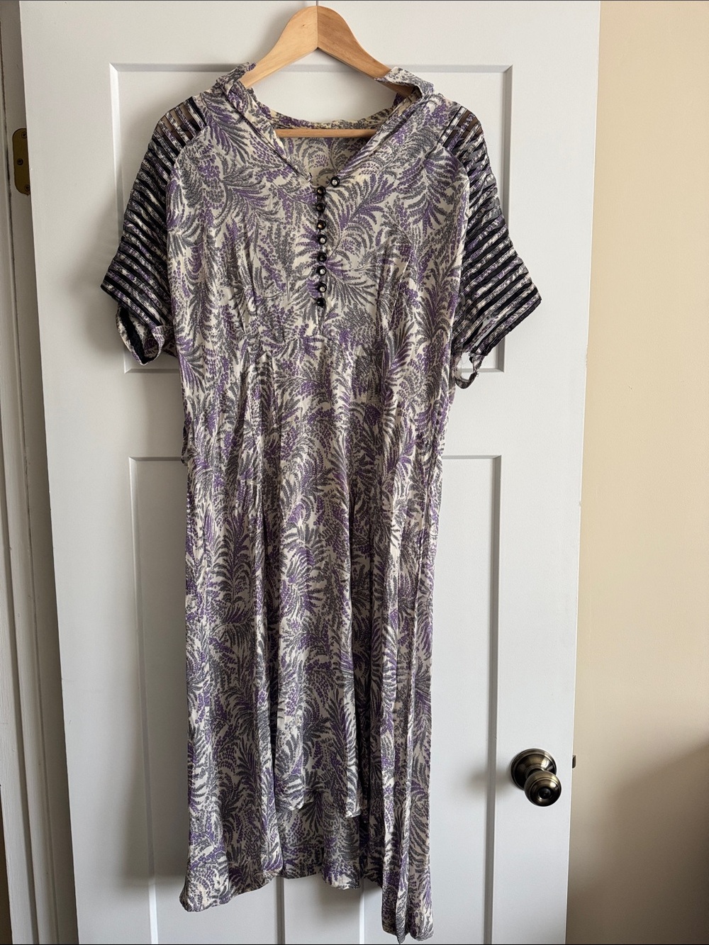 RARE 1907 100% Silk Handmade Prairie Dress